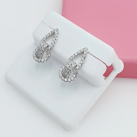 925 Sterling Silver Cubic Zirconia Earrings, U19254710 - Picture 5 of 11